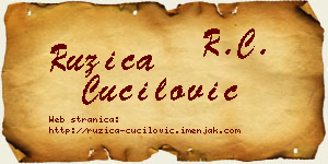 Ružica Čučilović vizit kartica